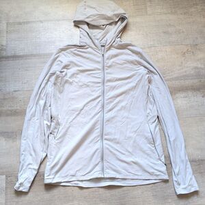 Lululemon Surge Jacket Mens Gray Full Zip Hooded Athletic Reflective L/XL